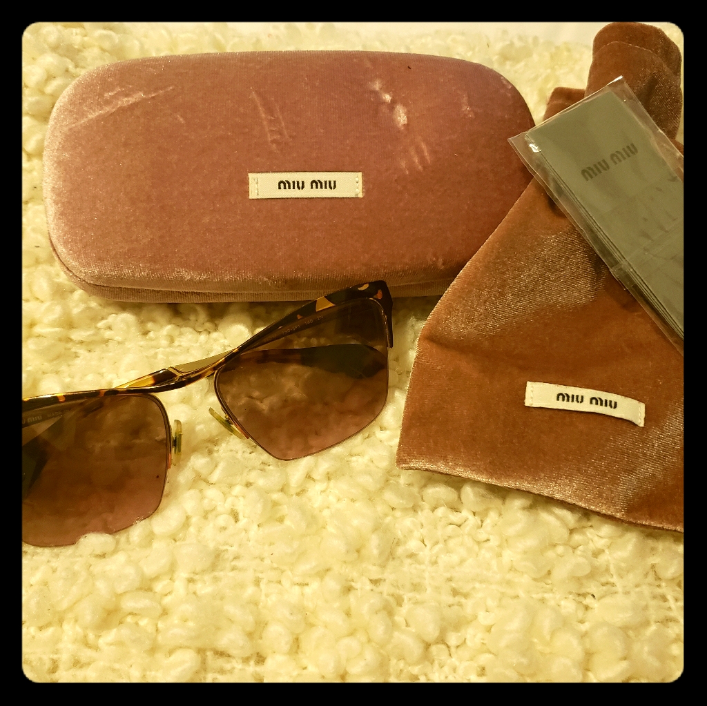 Miu Miu Animal Print Sunglasses